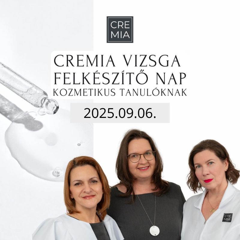 Regisztrációs kártya - Cremia Vizsga Felkészítő Nap kozmetikus tanulóknak 2025.09.06.