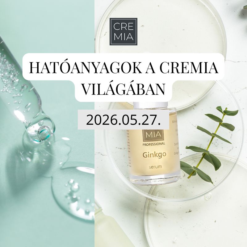 Regisztrációs kártya - Hatóanyagok a Cremia világában - 2026.05.27.